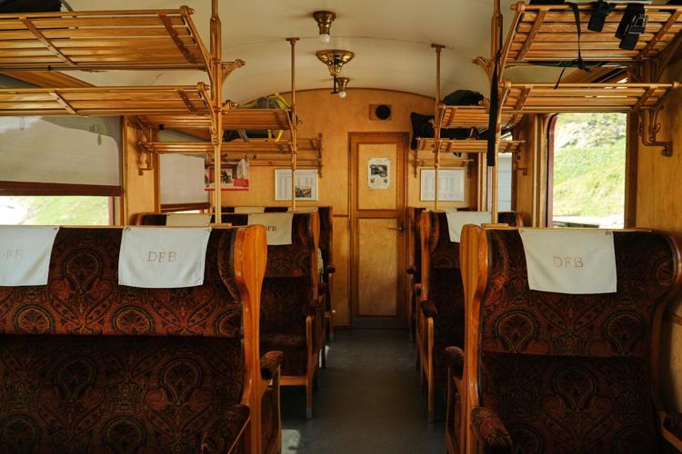 Steam railway that travels through the Swiss Alps celebrates its 100th anniversary