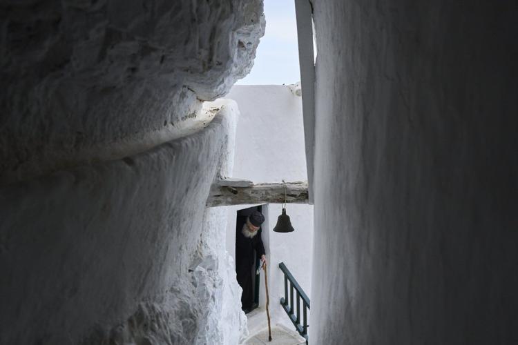 PHOTO ESSAY: In a Greek island monastery, a monk has kept together faith and community for 50 years
