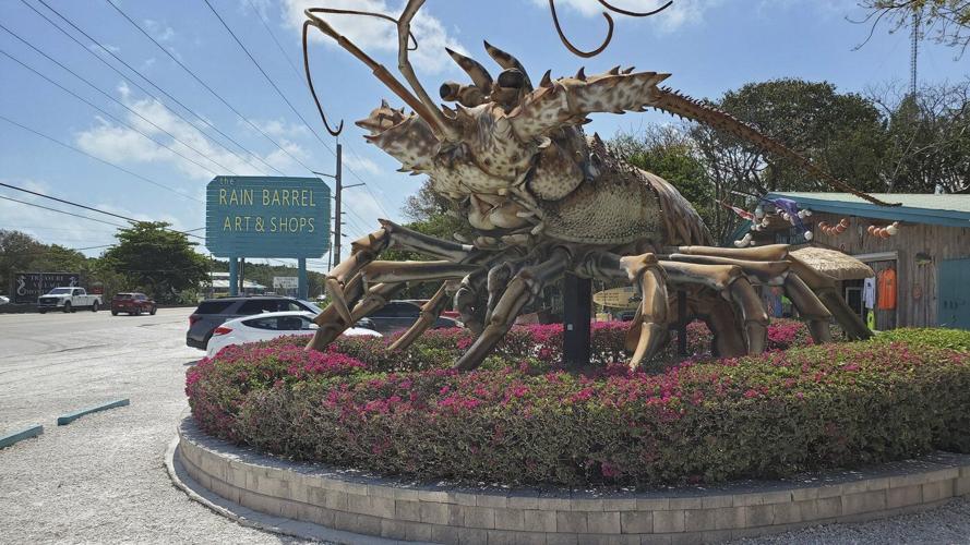 Rain Barrel Village gives visitors a taste of old Florida and a photo op with a giant lobster