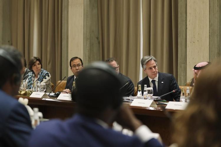 Blinken announces $150M in aid for Syria, Iraq at Saudi conference on combatting Islamic State group