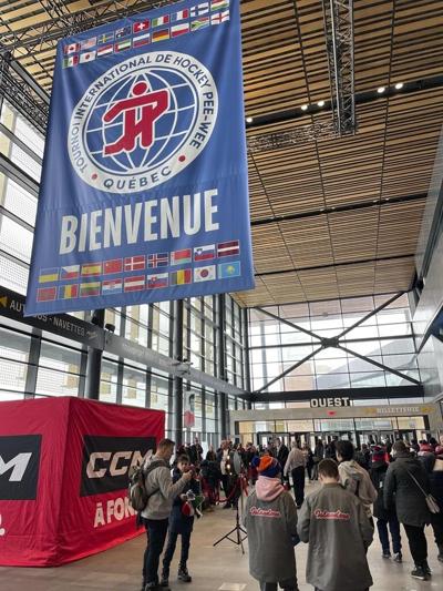 Ukrainian Peewees playing through reminders of war at home