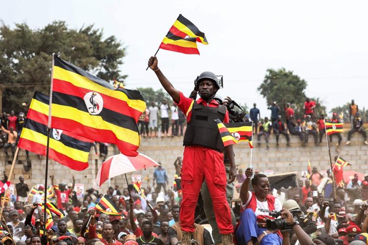 Photos show opposition leader Bobi Wine campaigning ahead of Uganda's presidential election
