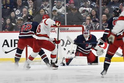 Comrie thrilled with 3-0 shutout over 'Canes as Jets win seventh straight game