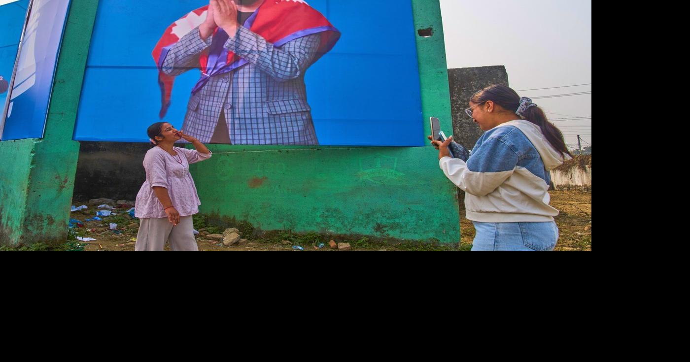 Photos of Nepali former rapper drawing crowds to his campaign for prime ...