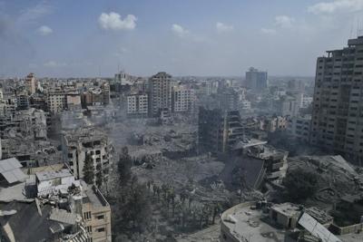 Unprecedented Israeli bombardment lays waste to upscale Rimal, the beating heart of Gaza City