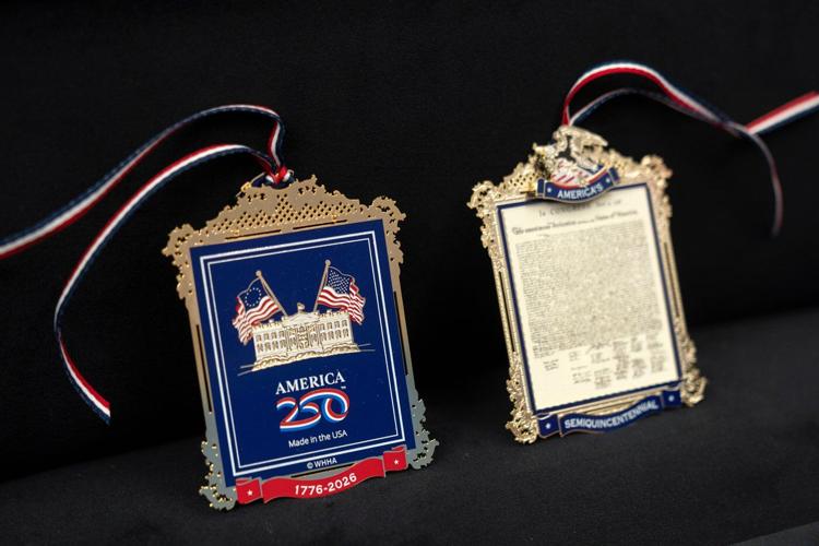 America will celebrate its 250th birthday next year. There's a commemorative ornament for it