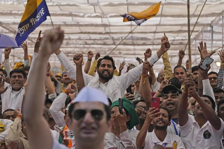 Thousands rally in India's capital as opposition bloc and Prime Minister Modi launch their campaigns
