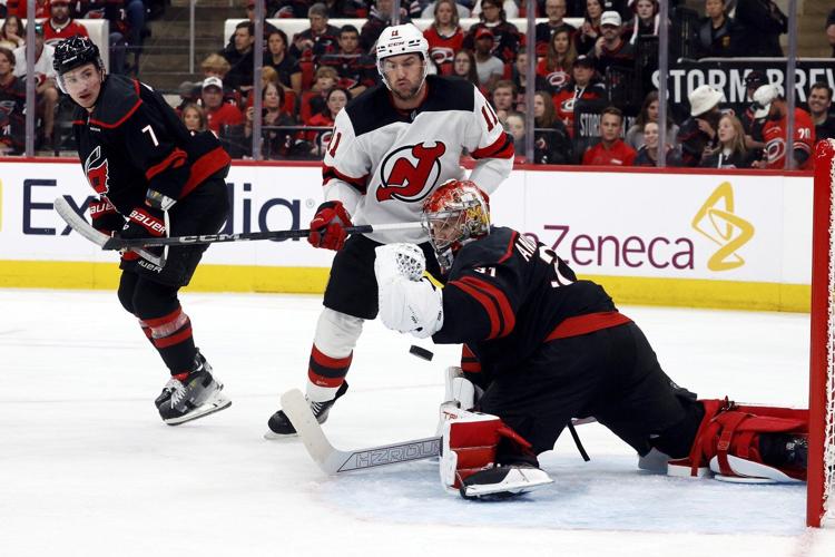 Martinook, Andersen help Hurricanes push past Devils 3-1 for 2-0 lead in 1st-round playoff series