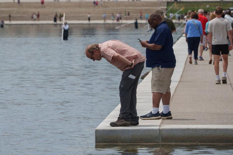 Patrols and nanobubbles continue at the Reflecting Pool as Trump looks for a renovation do-over