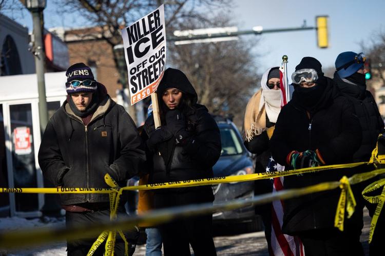 Protesters demand immigration agents leave Minneapolis after man is shot and killed during crackdown