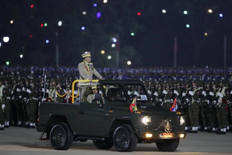 Myanmar's military makes its annual parade of strength despite unprecedented battlefield losses