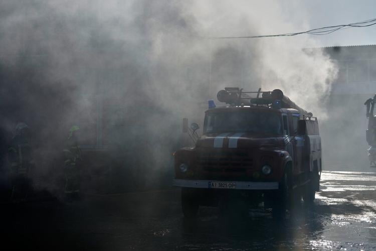 Photos of Russia's latest missile and drone attack on the Kyiv region