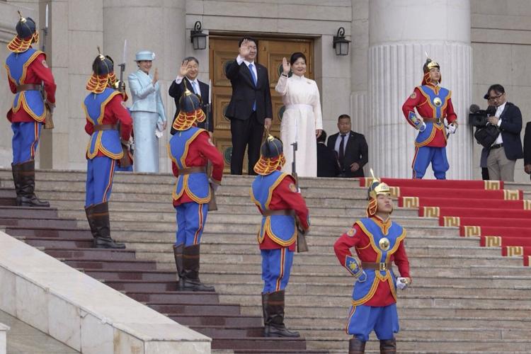 Japan's emperor meets with Mongolian president to boost democratic ties in authoritarian region