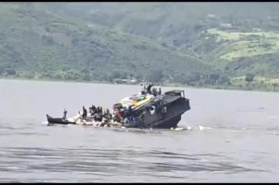 Dozens are presumed dead after an overloaded boat capsizes on Lake Kivu in Congo