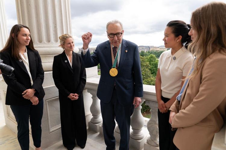 In visit to Capitol, Jessie Diggins and other Olympians push for climate change solutions
