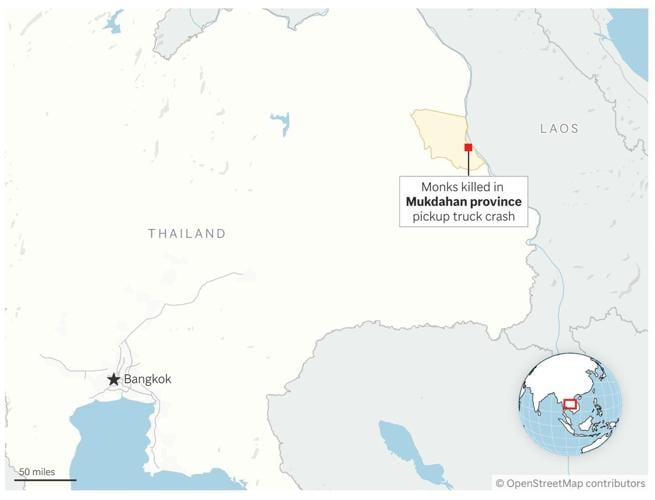 11-year-old driver crashes truck into Buddhist monks in Thailand, killing 10
