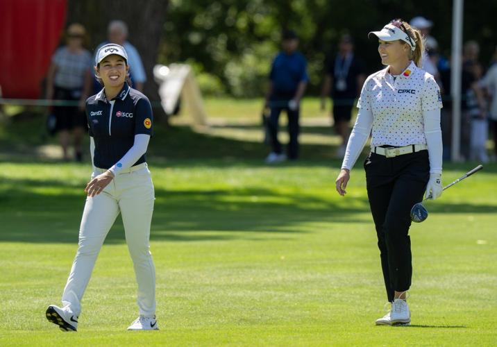 Japan's Akie Iwai takes lead at CPKC Women's Open, with large group tied for second
