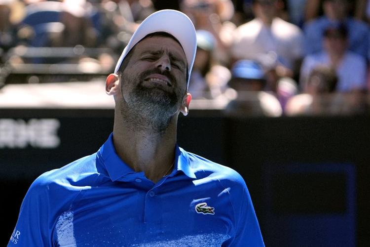 An injured Novak Djokovic stops in the Australian Open semifinals against Alexander Zverev