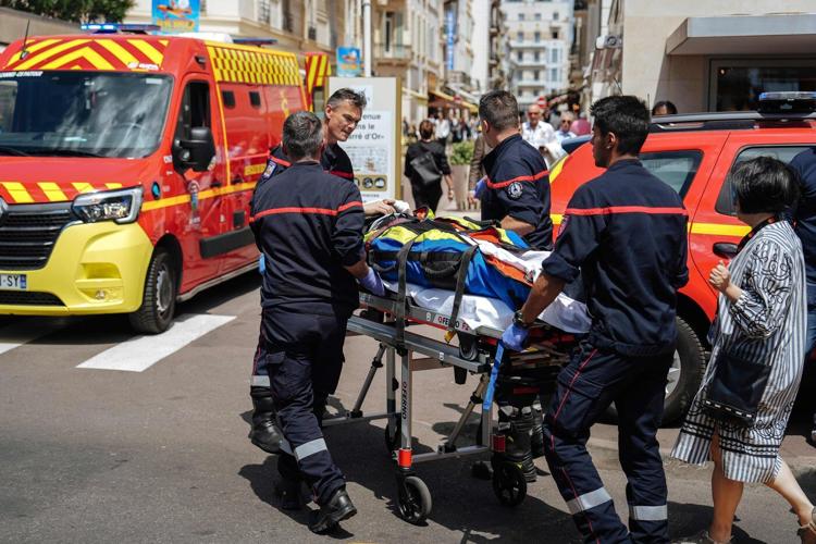 Palm tree falls on a person at Cannes Film Festival