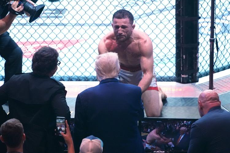 UFC brings cage-match bout to the White House, home of a president who favors cage-match politics