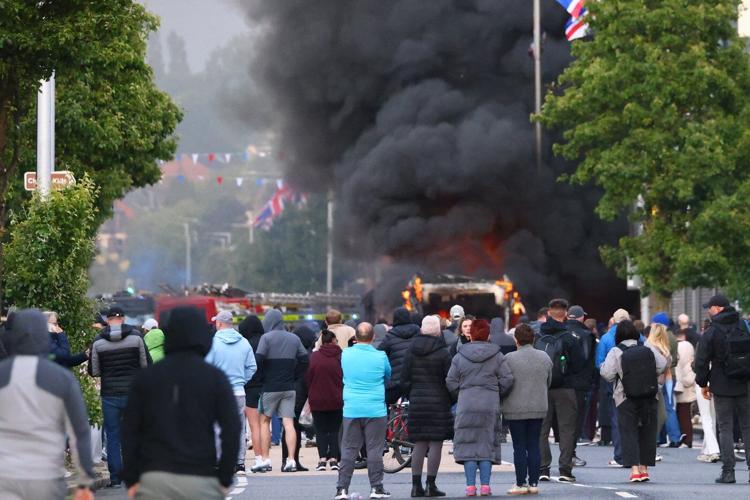 Photos show the aftermath of anti-immigration protests in Northern Ireland