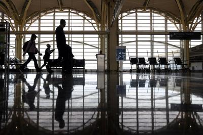 The wing tip of an American Airlines plane strikes another aircraft at a DC airport