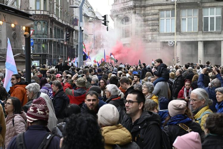 Protesters in Hungary block roads, bridges in opposition to new law banning LGBTQ+ Pride events