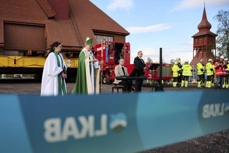 This Swedish church is being moved down the road before a mine swallows its town