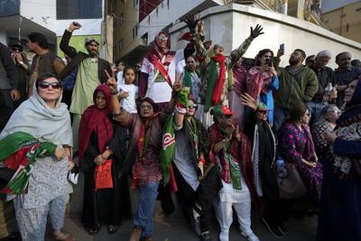 Pakistani police use tear gas to disperse pre-election rally by supporters of former leader Khan