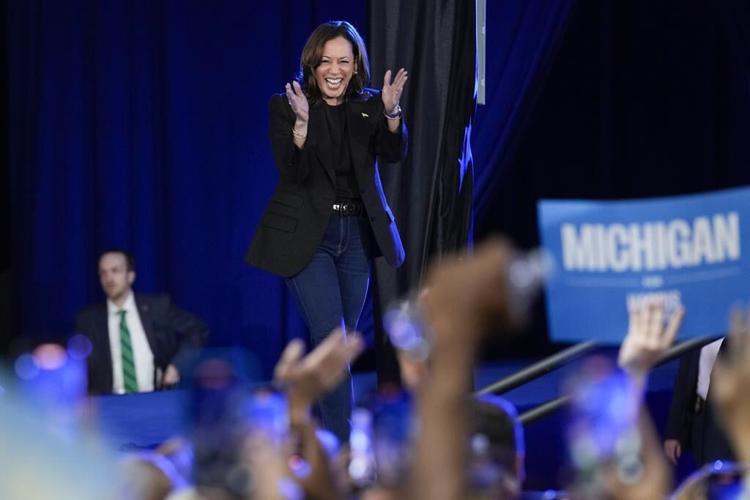 The Latest: Trump and Harris are campaigning for votes in pivotal Michigan