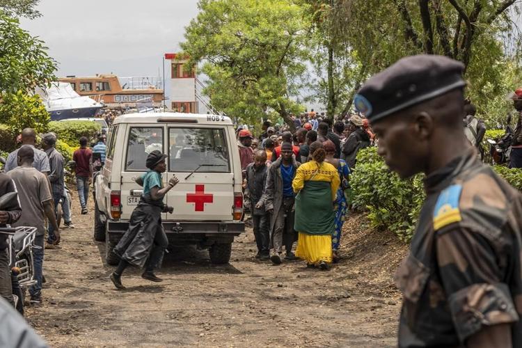Boat capsizes on a lake in eastern Congo, killing at least 50 people, witnesses say