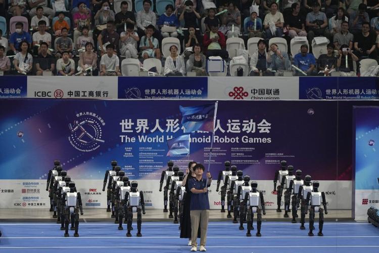Beijing's first World Humanoid Robot Games opens with street dance, martial arts and music