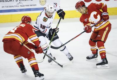 Connor Bedard lifts Blackhawks past Flames with four-point night