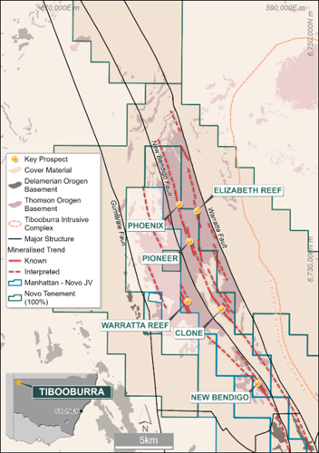 Tibooburra Project Update: RC drilling to commence as Novo forms unincorporated Joint Venture with Manhattan Gold