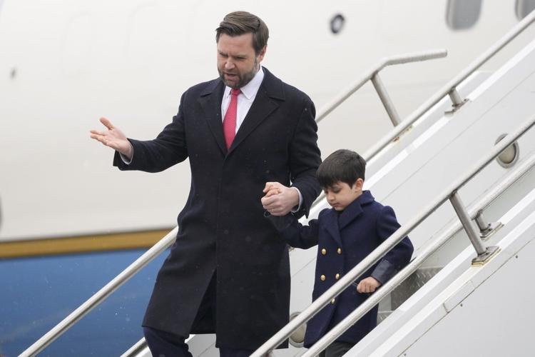 VP Vance visits the Dachau concentration camp memorial ahead of his meeting with Zelenskyy