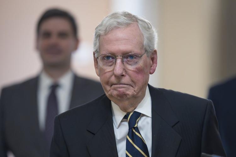 McConnell falls and sprains wrist after GOP luncheon, colleague says he is 'fine'