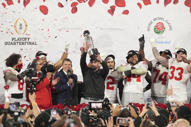 No. 6 Ohio State routs top-ranked Oregon 41-21 in the Rose Bowl, advances to CFP semifinals