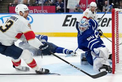 Maple Leafs goaltender Joseph Woll set to start Game 2 against Panthers