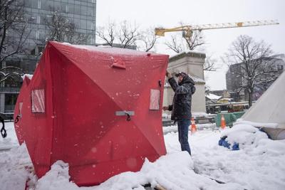 Volunteers buy ice-fishing shelters for homeless people in Halifax during winter