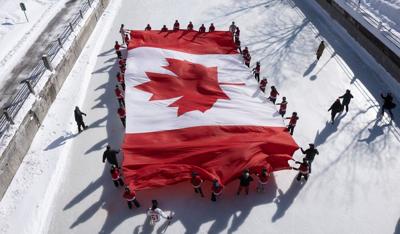 Skaters flock to Ottawa's Rideau Canal to kick off Flag Day