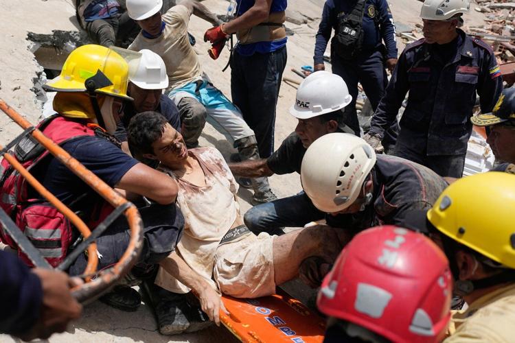 Photos show rescue efforts across earthquake-ravaged Venezuela
