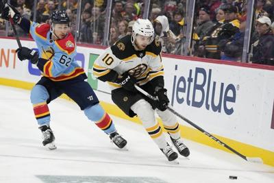 Boston forward A.J. Greer suspended one game for cross-checking on Mike Hoffman