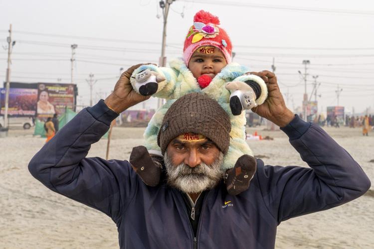 Sacred strokes of color on foreheads are a major display of Hinduism at India’s Maha Kumbh festival