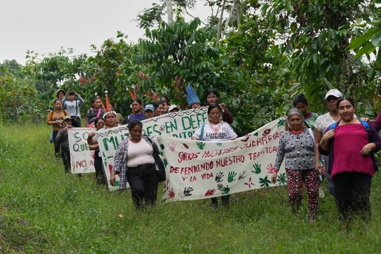 Indigenous women tour Ecuador oil field as warning against Amazon drilling expansion