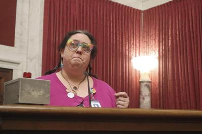 Crowds decry gender-affirming treatment ban in West Virginia