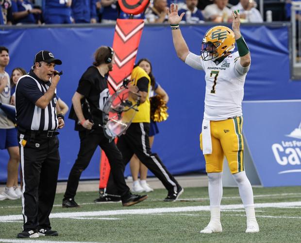 Unbeaten Elks score late touchdown in 23-18 victory over Blue Bombers