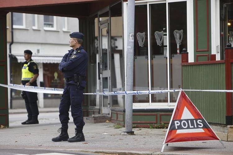 A shooting in a pub in Sweden has killed 2 men and wounded 2 more, police say.