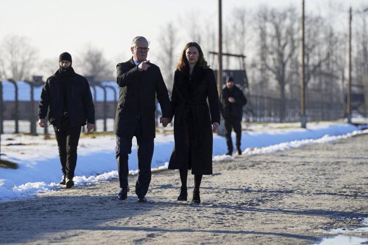 Starmer visits Auschwitz and vows to fight the antisemitism he sees growing in the UK