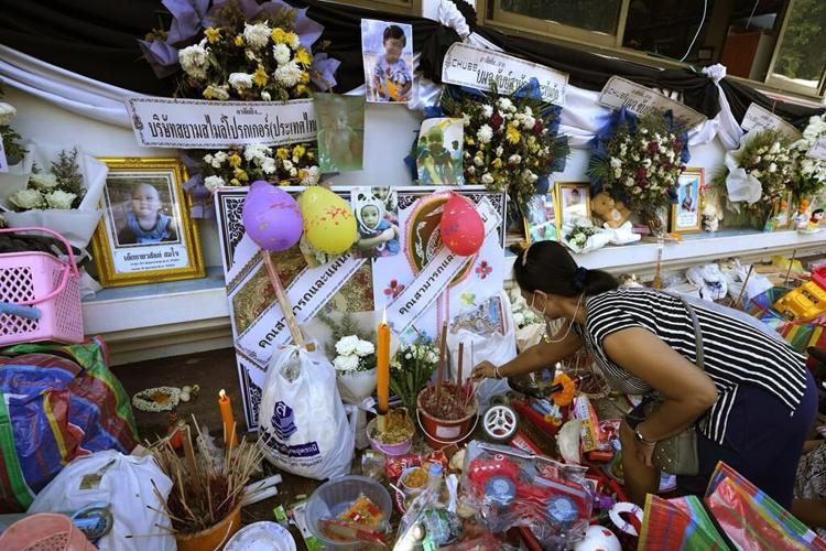Thai day care massacre victims prepared for funeral rites