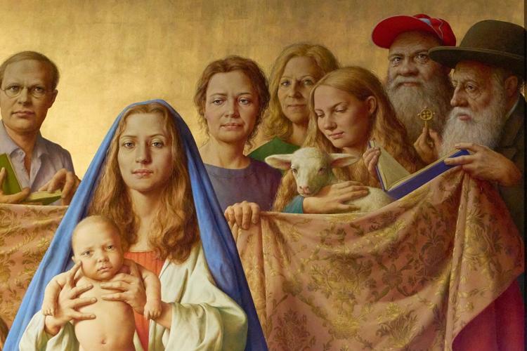 Church altar featuring homeless man goes on display a stone's throw from his grave at the Vatican